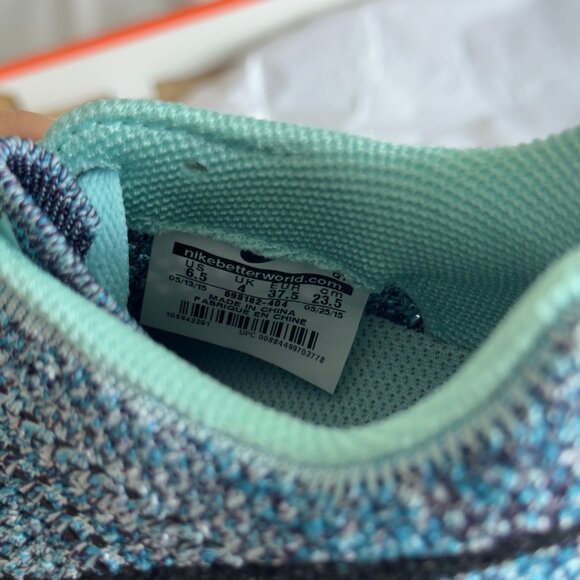 Nike Womens Flyknit Lunar3 Blue Lagoon Size 6.5 - Picture 5 of 6